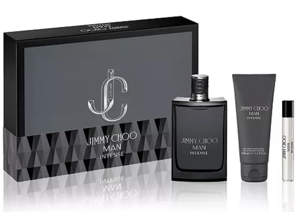 JIMMY CHOO INTENSE 3 Pc Set (M) EDT SP 3.3, SG 3.4, SP 0.25 OZ