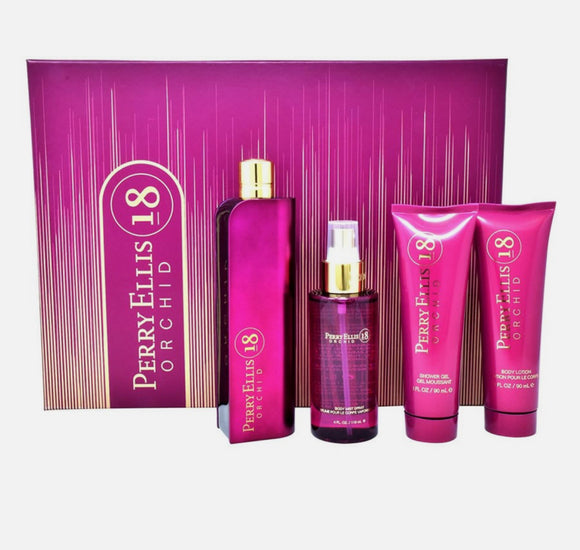 •	Perry Ellis 18 Orchid 4 Pc Set (W