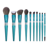 Green makeup brushes