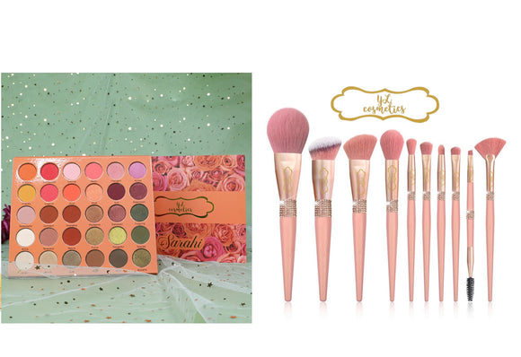 Bundle sarahi Bundle 1 eyeshadow palette & makeup brushes set